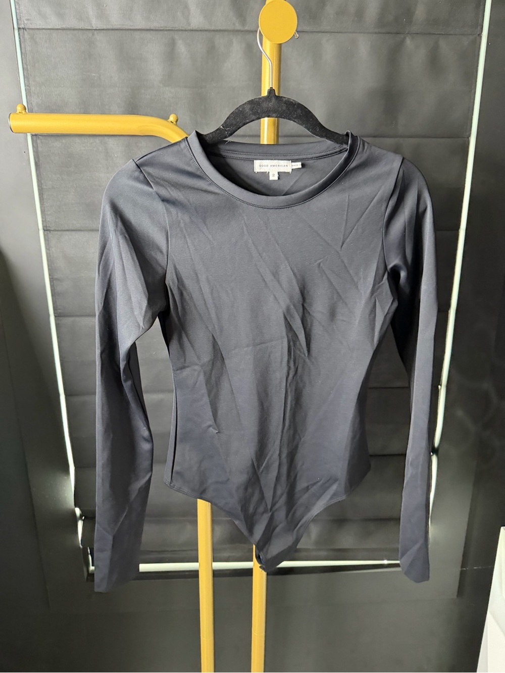 Good American Long-Sleeve Crewneck Bodysuit NWOT